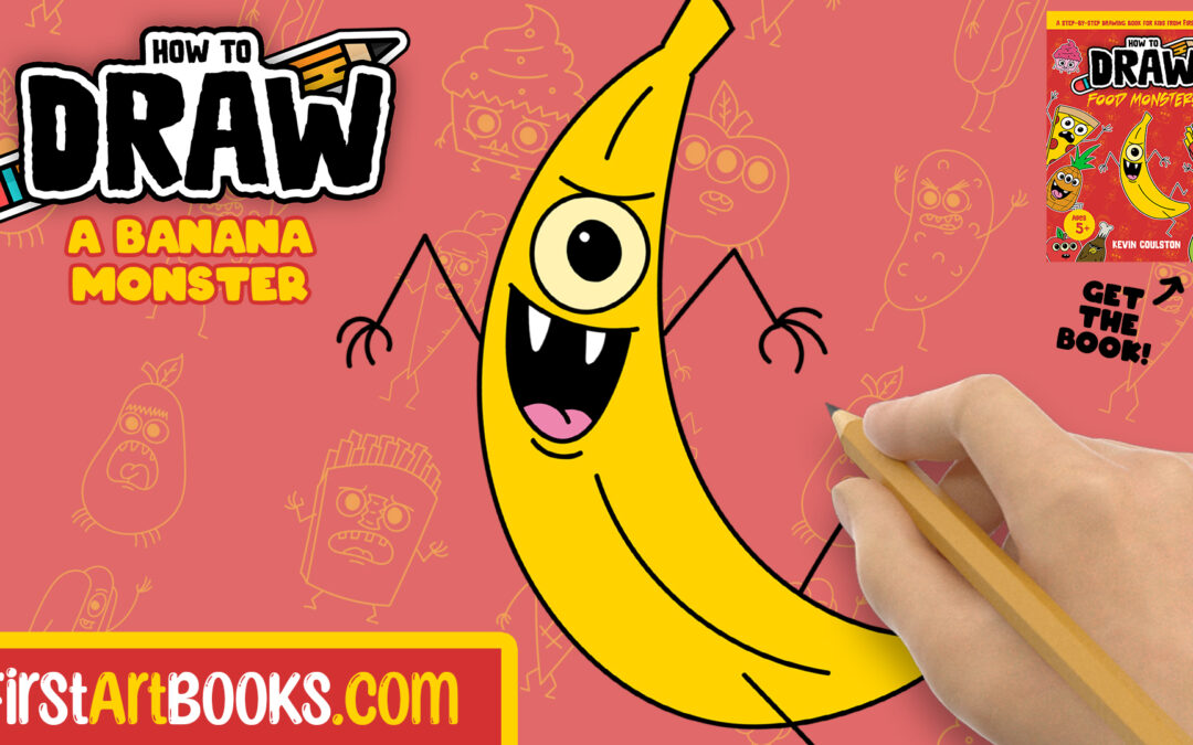 Video Drawing Tutorial: How to Draw a Banana Monster in just 7 minutes!