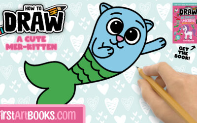 Video Drawing Tutorial: How to Draw a Mer-Kitten | A Cute Cat Mermaid