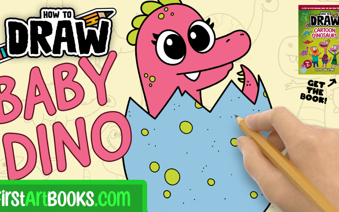 How to Draw A Baby Dinosaur 🦕 (Video Tutorial)