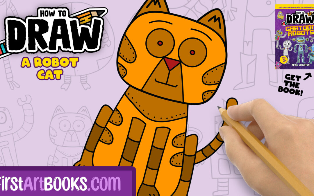 Video Drawing Tutorial: How to Draw a Robot Cat | Science Fiction Animals!