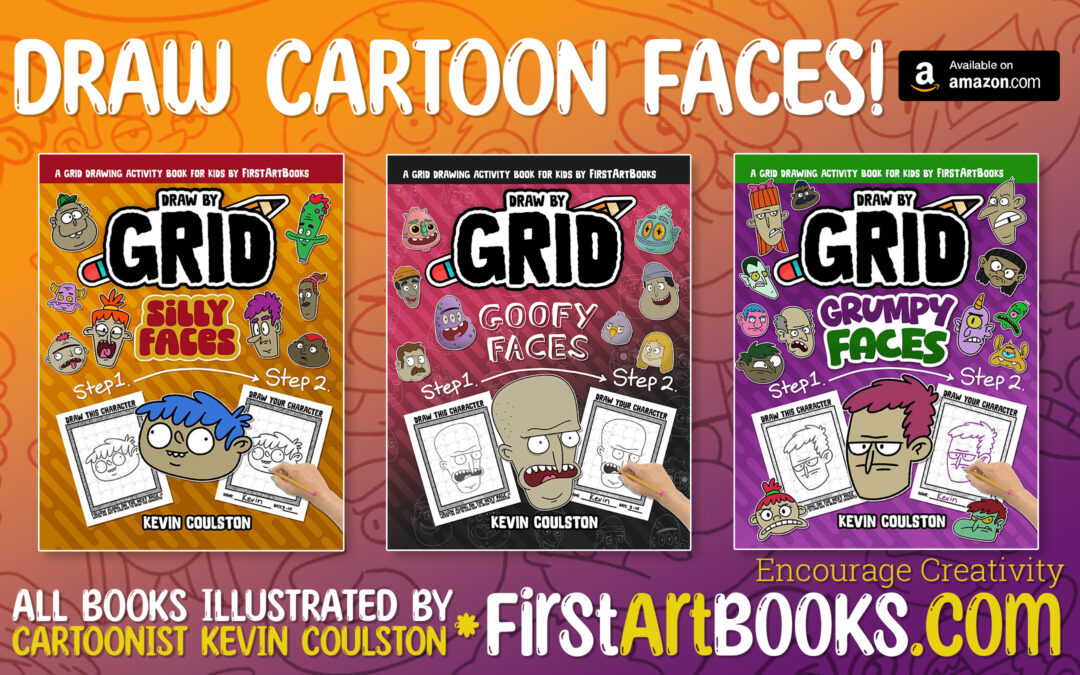 150 Cartoon Faces to Draw! Easy-to-Follow Grid Drawing Pages – Fun for All-Ages