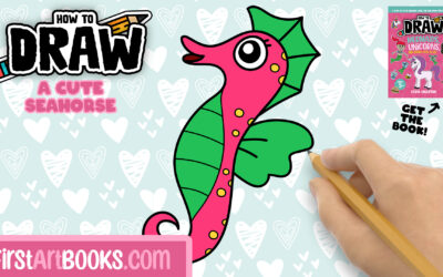 Video Drawing Tutorial: How to Draw A Cute Seahorse