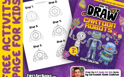 Free Activity Page: How to Draw A Flying Robot | Sci-fi Cartoon Drawing Lesson