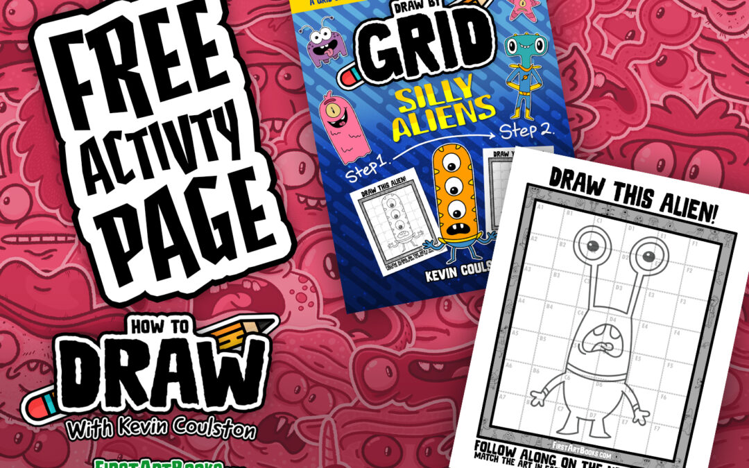 Free Activity Page: Draw a Silly Alien by Following the Grid on Your Own Page!