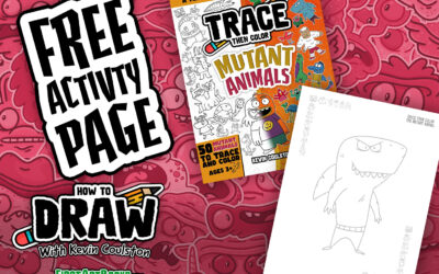 Trace Then Color A Mutant Shark! 🦈 (Free Activity Page)