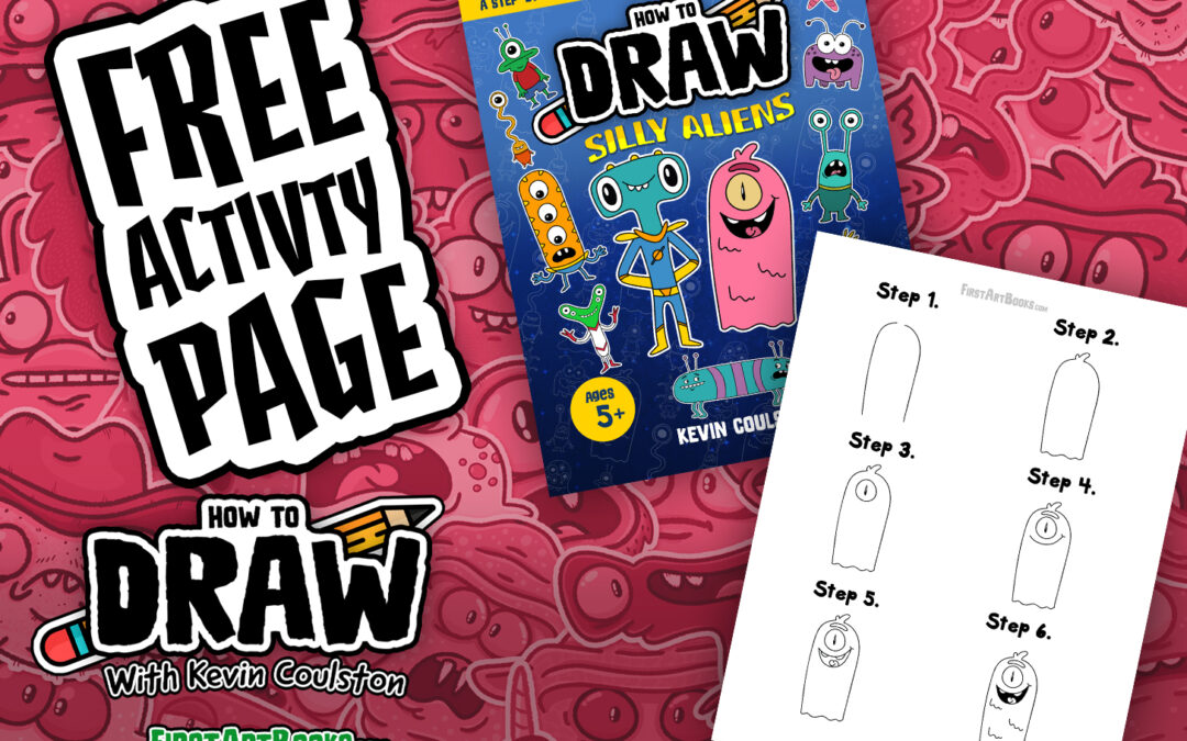 How to Draw A Silly Alien (Free Activity Page) Scifi Cartooning!