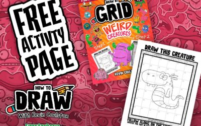 Free Activity Page: Draw A Weird Creature by Grid! | Learn to Draw Cartoons