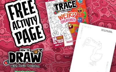 Trace Then Color A Weird Creature (Free Activity Page)