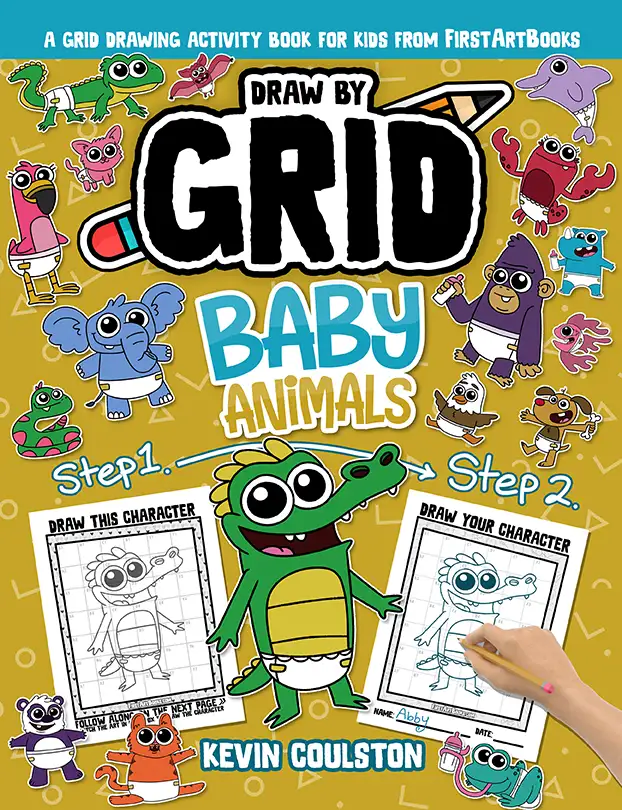 Draw by Grid: Baby Animals