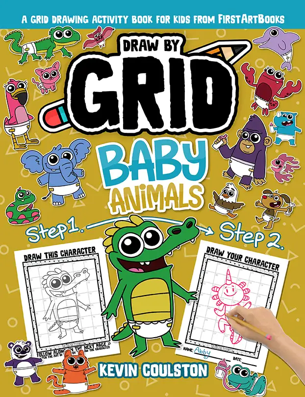 Draw by Grid: Baby Animals