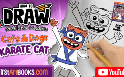 Video Drawing Tutorial: How to Draw A Karate Cat in Just 5 Minutes | Learn to Draw Cartoon Cats & Dogs | Fun All-Ages Art Activity
