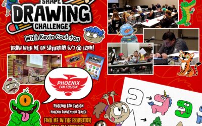Draw with me at Phoenix Fan Fusion 2025 next week! See my books in-person and check out my 14 new Crusty Goober stickers | Phoenix Arizona Comic Convention