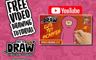 Video Drawing Tutorial: How to Draw A Yeti | From the Cute Cartoon Monsters Drawing Book for Kids | Free Tutorial
