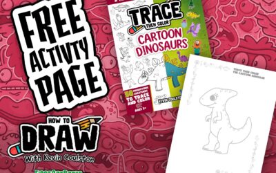 Free Activity Page: Parasaurolophus Coloring Page | Trace Then Color A Cute Dinosaur | Fun All-Ages Coloring