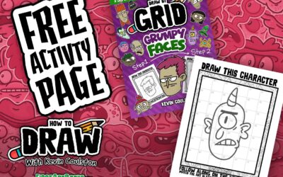 Free Activity Page: Draw A Grumpy Cyclops with the Grid Drawing Method | Fun All-Ages Art Activity