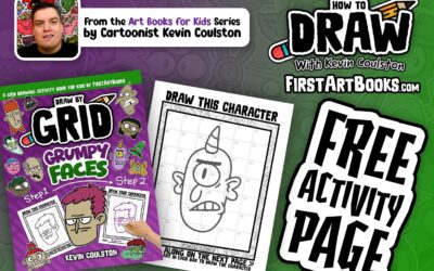 Free Activity Page: Draw A Grumpy Cyclops with the Grid Drawing Method | Fun All-Ages Art Activity