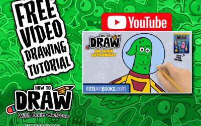 Video Drawing Tutorial: How to Draw an Alien Astronaut in 8 Minutes | Step-by-Step Drawing | Fun All Ages Art Activity