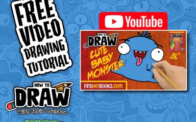 Video Drawing Tutorial: How to Draw A Baby Monster in 7 Minutes | From The Fun Kids Art Activity Book How to Draw: Cute Cartoon Monsters