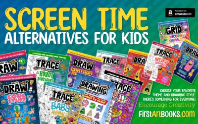 Screen Time Alternatives for Kids | Fun All-Ages Art Activity Books | Drawing, Coloring, Tracing | Motor Skill Development