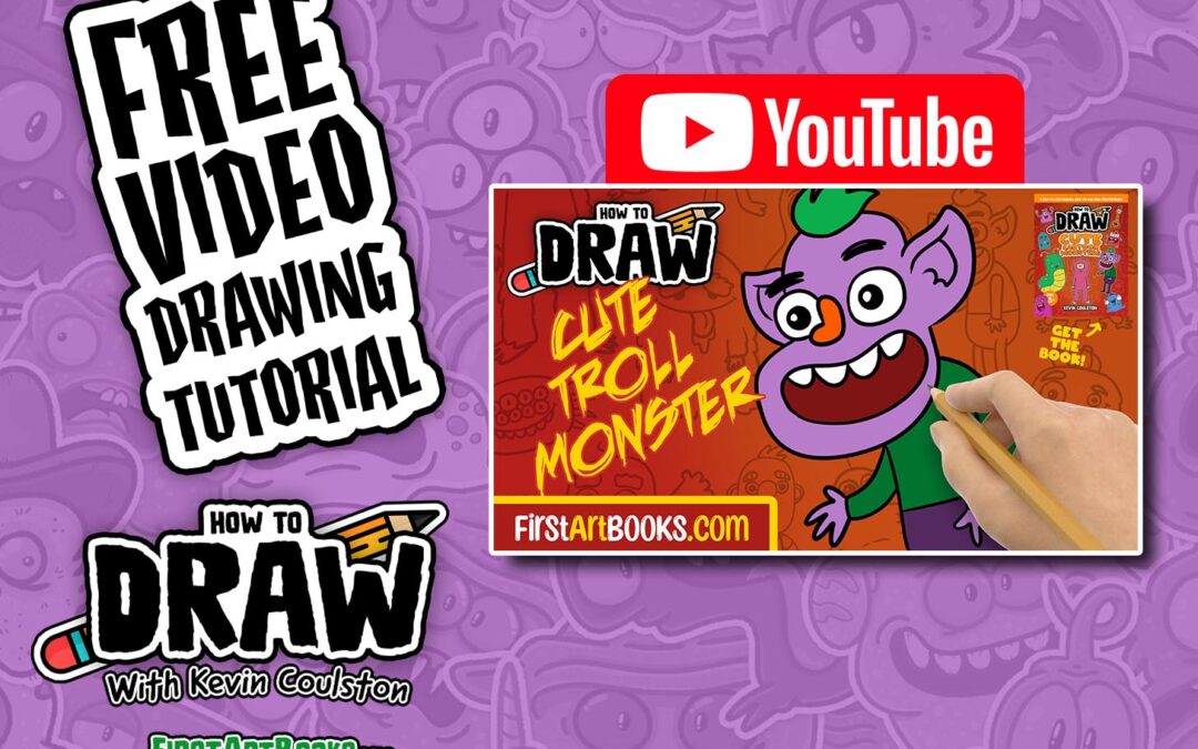 Video Drawing Tutorial: How to Draw A Troll in 7 Minutes | Drawing Books for Kids | Learn to Draw Monsters