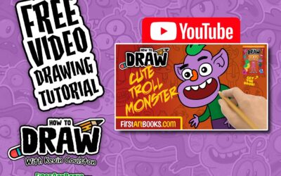 Video Drawing Tutorial: How to Draw A Troll in 7 Minutes | Drawing Books for Kids | Learn to Draw Monsters