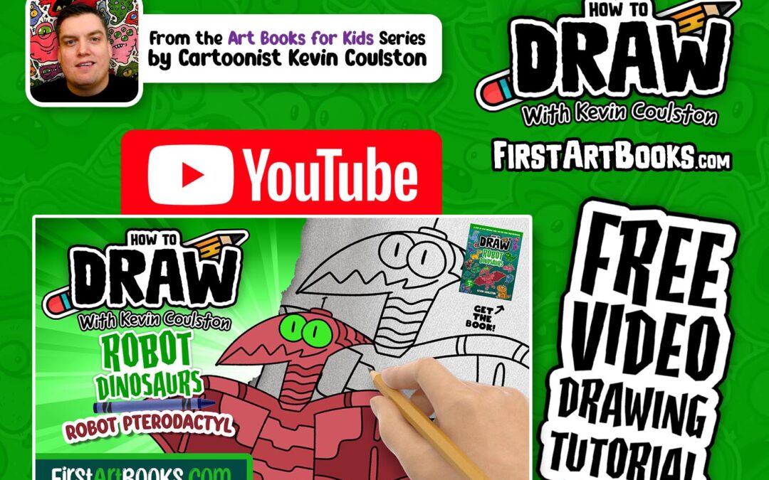 *NEW* Video Drawing Tutorial: How to Draw a Robot Pterodactyl | Fun Step-by-Step Drawing Activity for Kids | Draw a Dinosaur in 5 Minutes