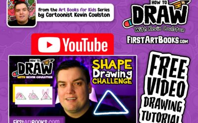 Video Drawing Tutorial: Shape Drawing Challenge #4 | Turn Shapes into Cartoon Characters | Shape Drawing Book for Kids