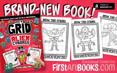 New Book Release: Draw by Grid – Alien Cyborgs | Learn to Draw Cyborgs | 50 Fun Sci-Fi Characters to Draw for Kids