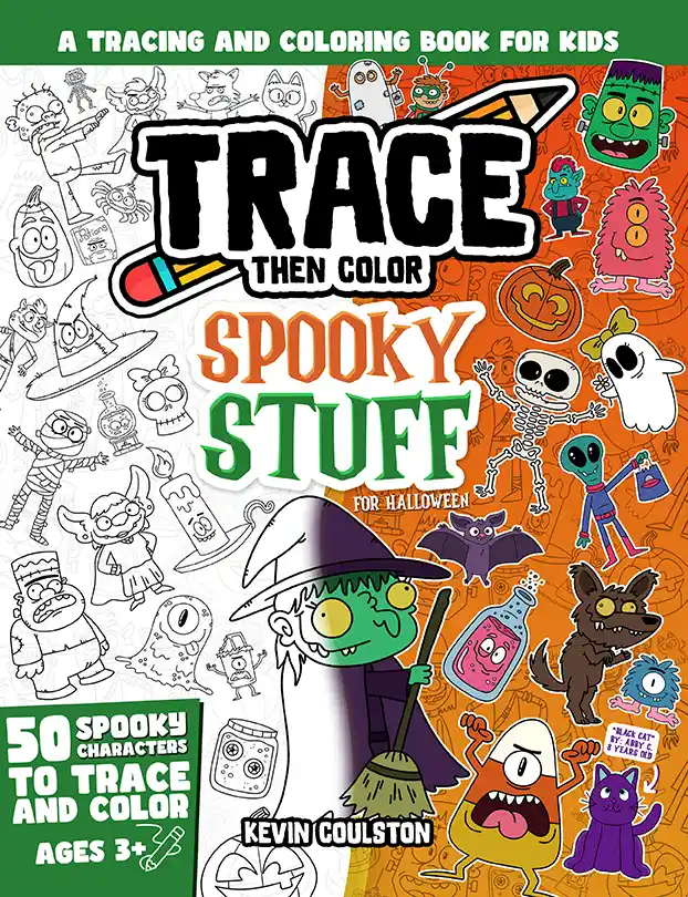Trace Then Color: Spooky Stuff for Halloween