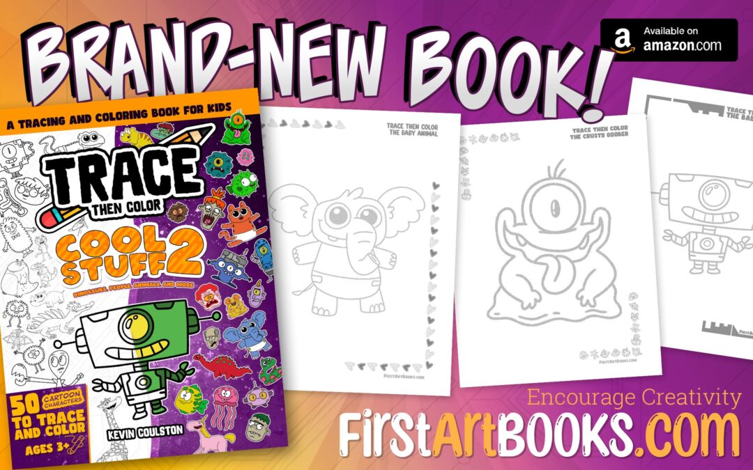 New Book: A New Cool Tracing and Coloring Book | Trace Then Color: Cool Stuff 2 | A Fun All-Ages Activity Book