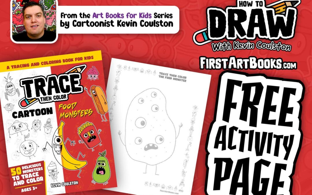 Free Activity Page: Potato Monster Coloring Page | From the Food Monsters Tracing and Coloring Book | Fun for Kids and All-Ages