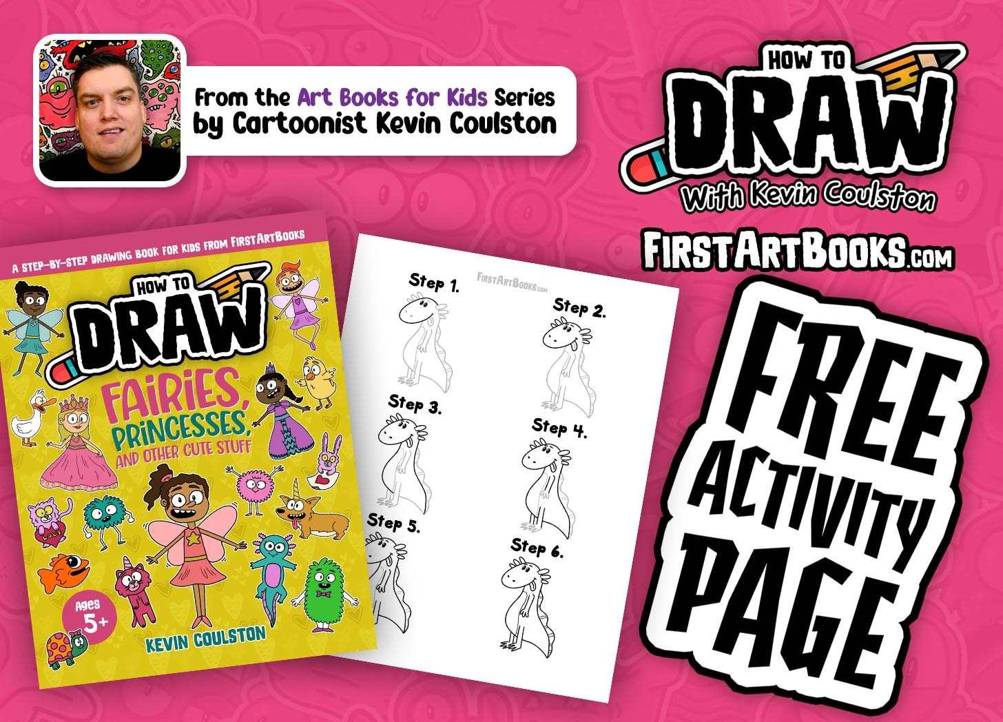 Free Activity Page: How to Draw an Axolotl in 6 Easy Steps | A Fun and Cute Drawing Worksheet from How to Draw: Fairies, Princesses, and Other Cute Stuff