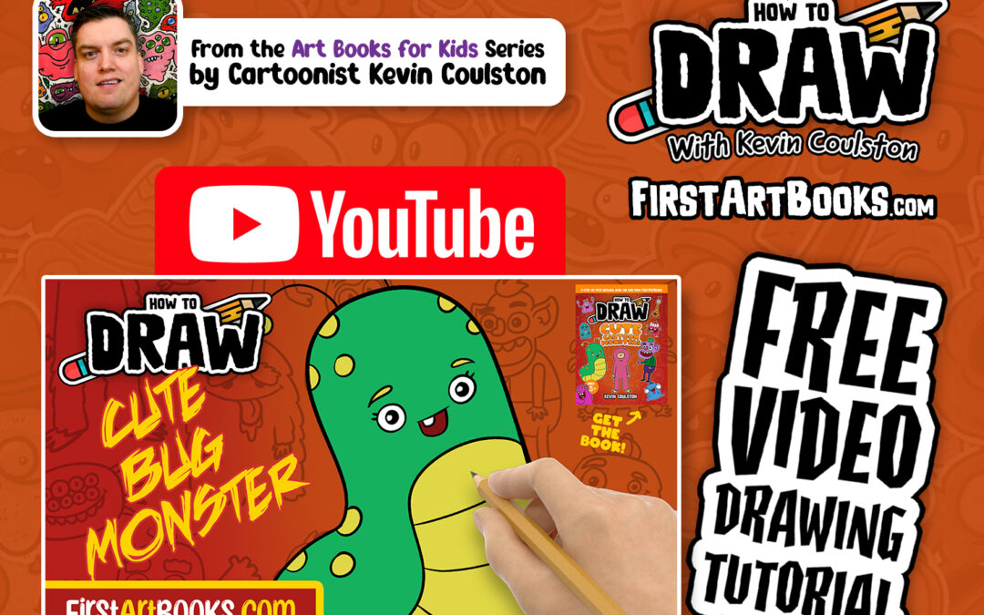Video Drawing Tutorial: How to Draw A Cute Bug Monster in 8 Minutes | Learn to Draw Cute Cartoon Monsters | Fun Drawing Activity for Kids