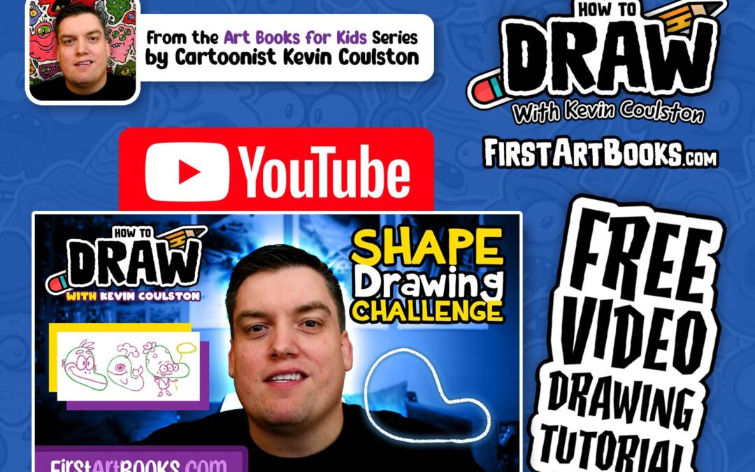 Video Drawing Tutorial: Shape Drawing Challenge #6 | Drawing with Shapes | Shape Drawing Book for Kids