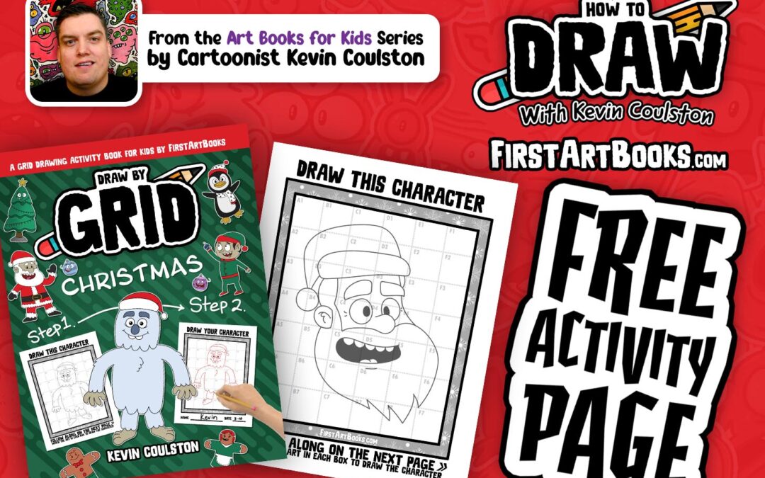 How to Draw Santa Claus in an Easy-to-Follow Grid | From My Christmas Grid Drawing Book for Kids