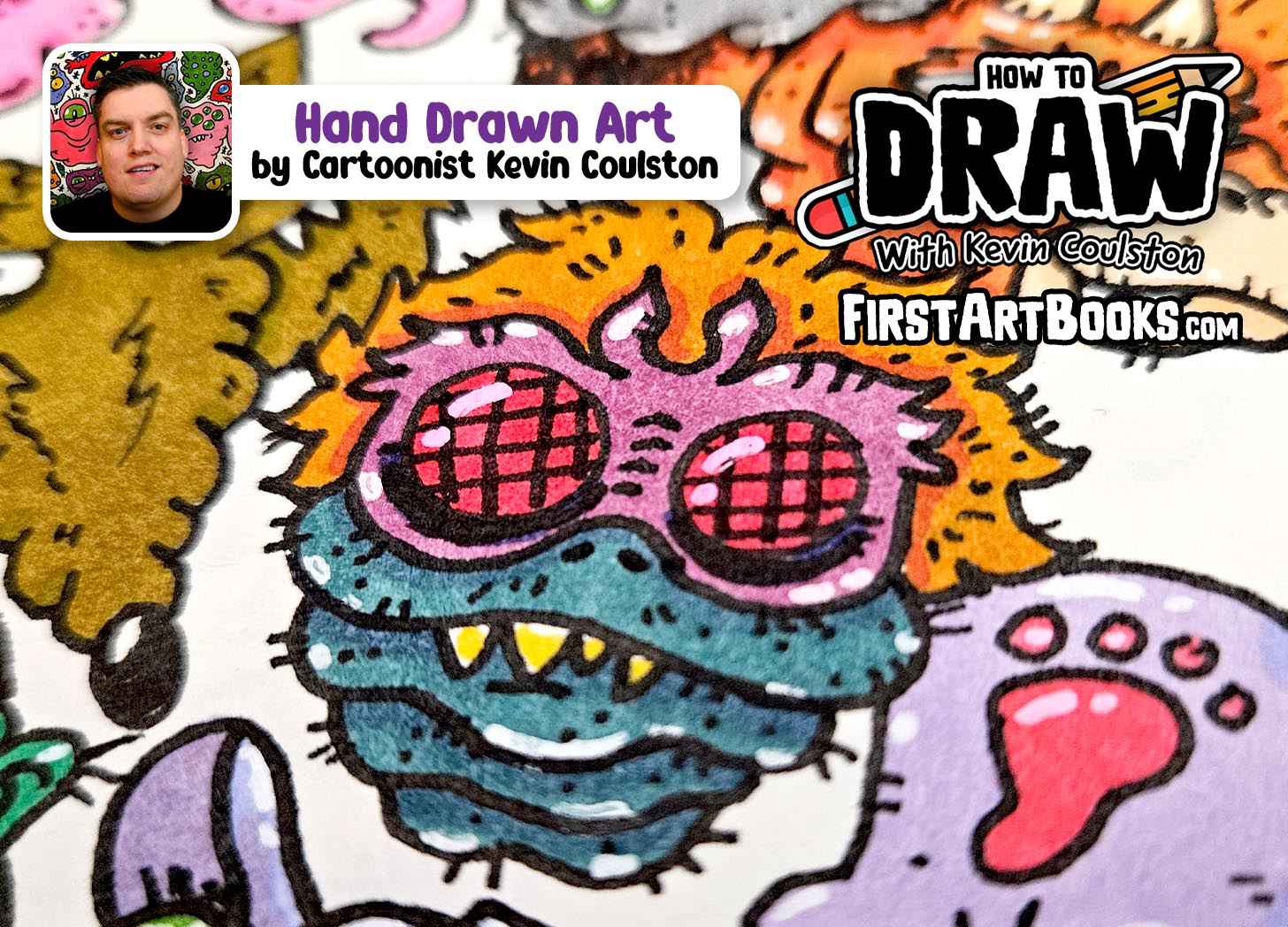 Drawing Baxter Stockman from Ninja Turtles in My Crusty Goobers Style | How to Draw with Kevin Coulston