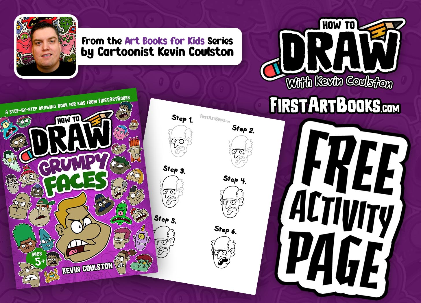 How to Draw A Grumpy Old Man in 6 Easy-to-Follow Steps | Free Drawing Tutorial for Kids