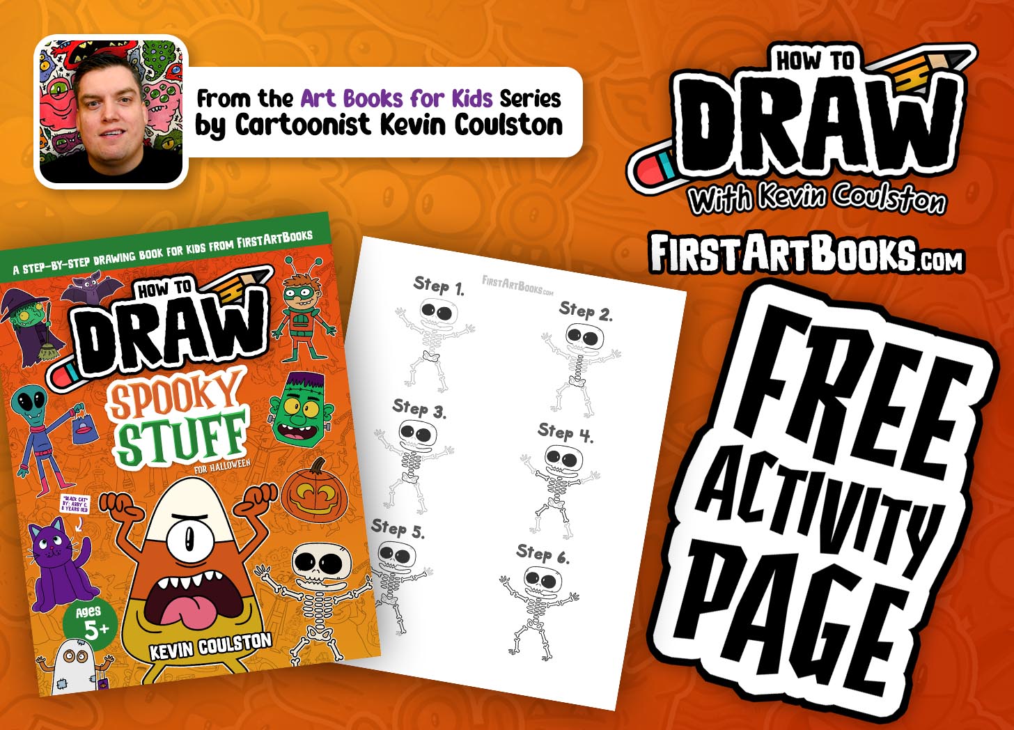 Happy Halloween! 🎃 Learn How to Draw a Skeleton with this Free Step-by-Step Drawing Tutorial Page.