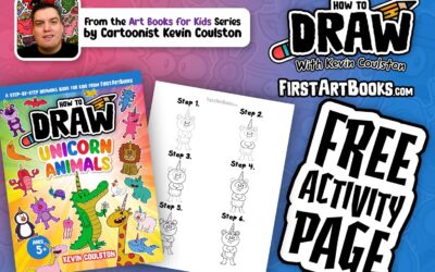 How to Draw a Unicorn Panda in 6 Simple Steps | A Free Drawing Worksheet for Kids | Unicorn Animals Drawing Book